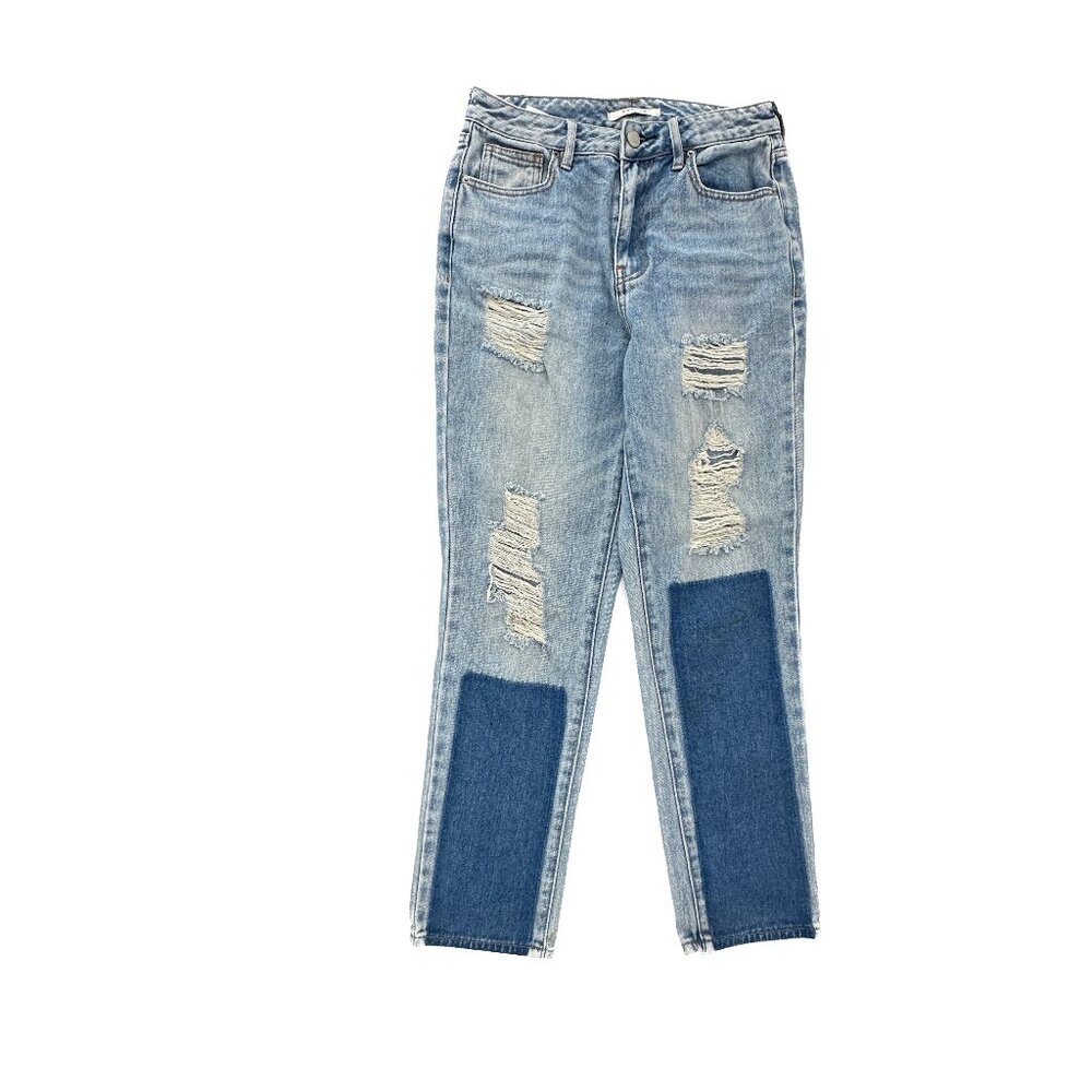 PacSun Mom Jean Distressed Women's size 26 Medium Wash Blue Denim jeans
